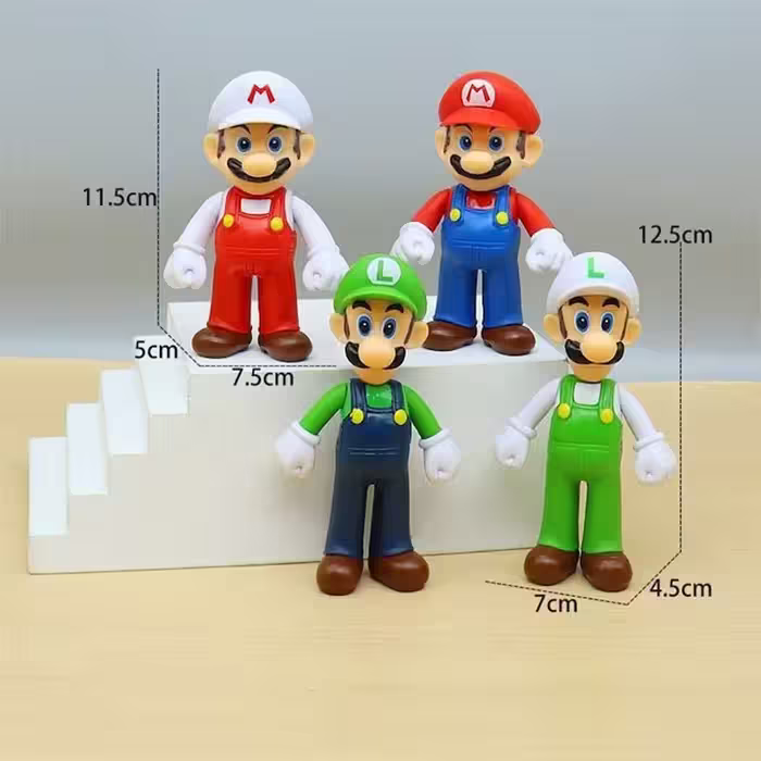 اکشن فیگور سوپر ماریو 4 عددی Super-Mario