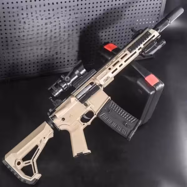 تفنگ اسباب‌بازی مدل AR-15 ژله‌ای (برقی دو حالته)