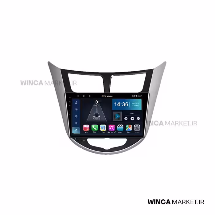 مانیتور اندروید هیوندای ورنا سری S500 BLU-RAY مدل GM855 برند وینکا WINCA