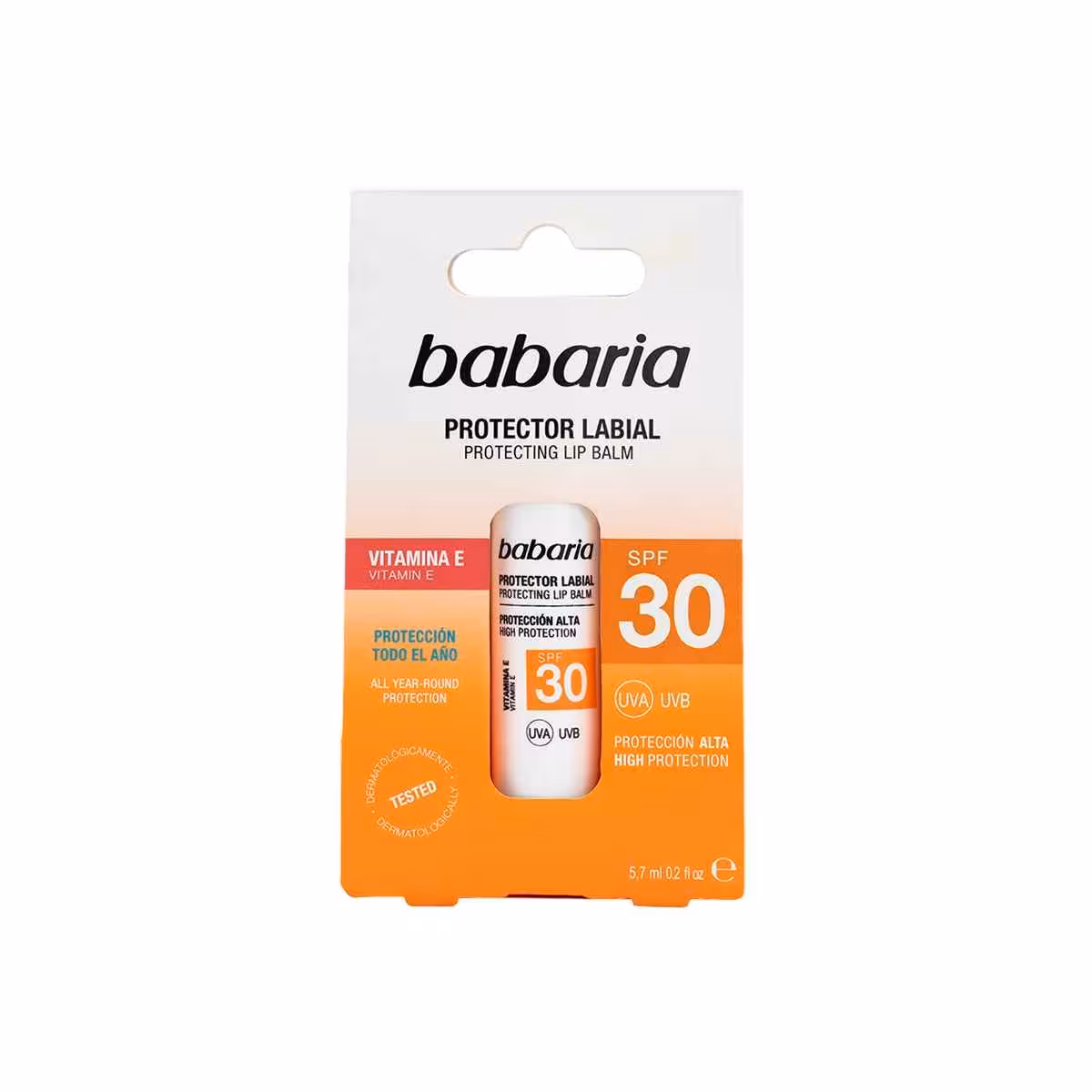 مشخصات، خرید و قیمت بالم لب محافظ باباریا حاوی ویتامین E و SPF 30 حجم 5.7 میل ⭐️ ویان مارکت