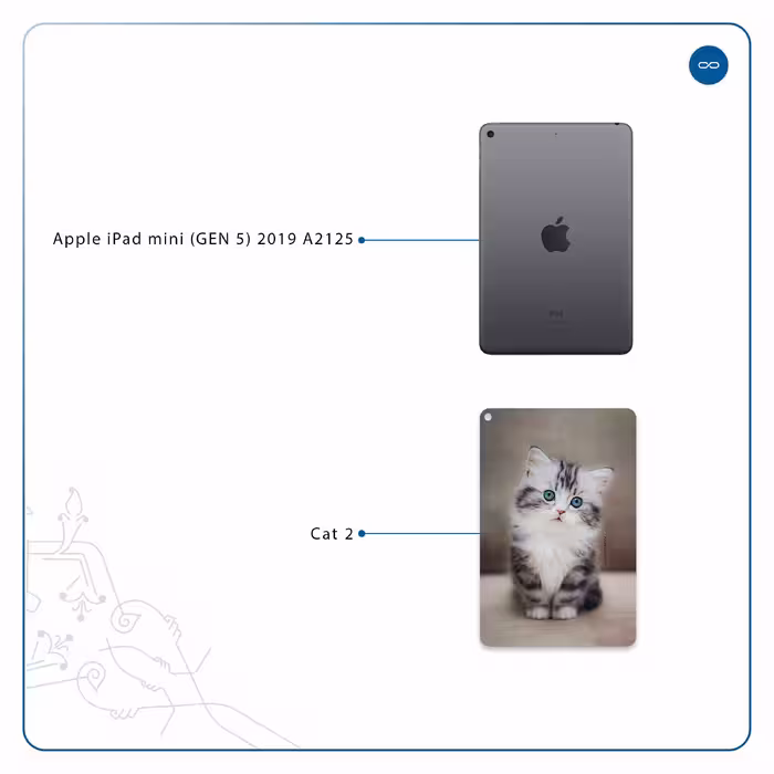 برچسب پوششی ماهوت مدل Cat-2 مناسب برای تبلت اپل iPad mini (GEN 5) 2019 A2125