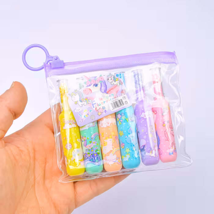 ماژیک علامت گذار مدل یونیکورن بسته 6 عددی