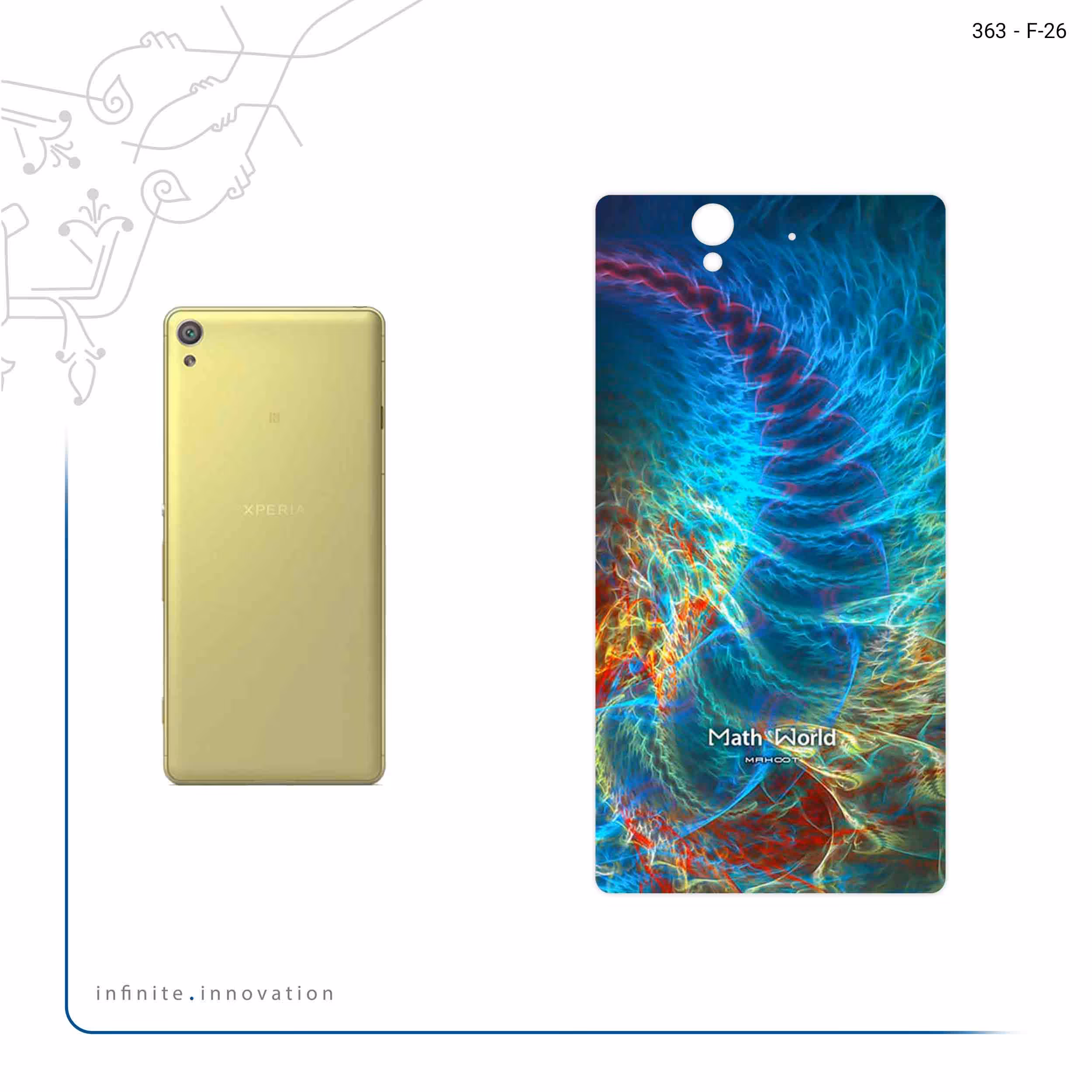 برچسب پوششی ماهوت مدل Mathematical Geometric Shape 1 مناسب برای گوشی موبایل سونی Xperia X