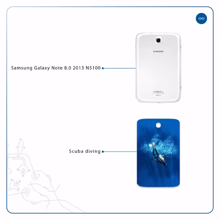 برچسب پوششی ماهوت مدل Scuba Diving مناسب برای تبلت سامسونگ Galaxy Note 8.0 2013 N5100