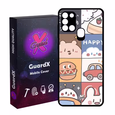 کاور گارد ایکس طرح دخترانه مدل Glass10513 مناسب برای گوشی موبایل سامسونگ Galaxy A21s