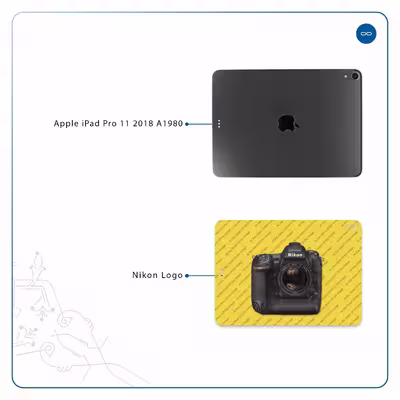 برچسب پوششی ماهوت مدل Nikon-Logo مناسب برای تبلت اپل iPad Pro 11 2018 A1980