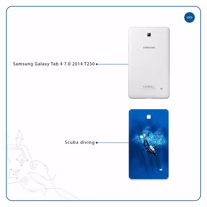 برچسب پوششی ماهوت مدل Scuba Diving مناسب برای تبلت سامسونگ Galaxy Tab 4 7.0 2014 T230
