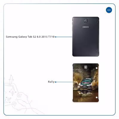 برچسب پوششی ماهوت مدل Rally مناسب برای تبلت سامسونگ Galaxy Tab S2 8.0 2015 T710