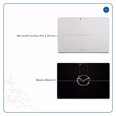 برچسب پوششی ماهوت مدل Mazda Motor مناسب برای تبلت مایکروسافت Surface Pro 3 2014