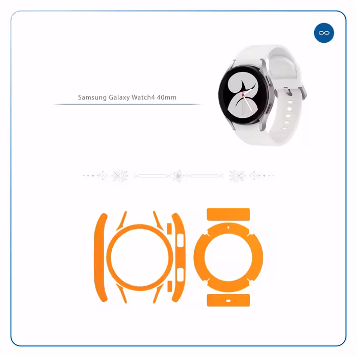 برچسب ماهوت طرح Matte Orange مناسب برای ساعت هوشمند سامسونگ Watch4 40mm