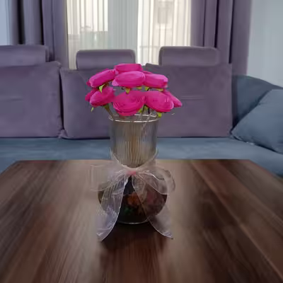 گل مصنوعی مدل رز ژولیت کد MK79 مجموعه 4 عددی