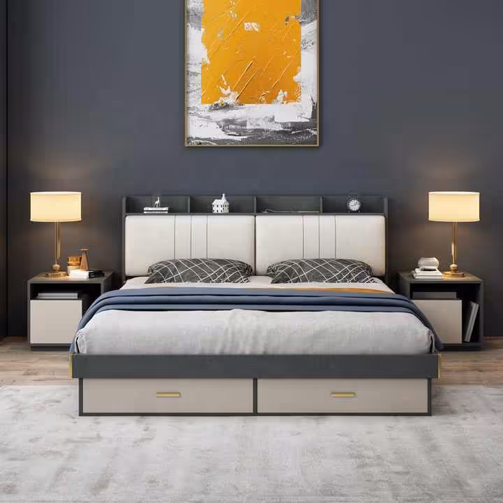 تخت خواب دو نفره مدل توپولوف d سایز 160×200 سانتی متر 