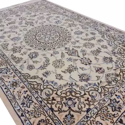 فرش دستبافت یک و نیم متری مدل نایین کد 1205 یک جفت