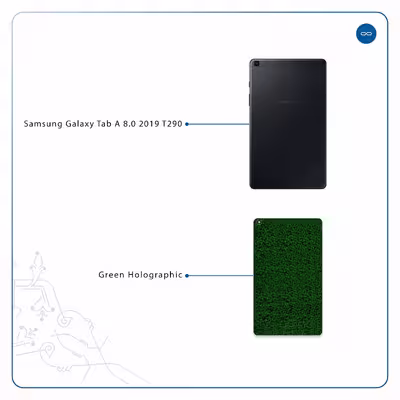 برچسب پوششی ماهوت مدل Green-Holographic مناسب برای تبلت سامسونگ Galaxy Tab A 8.0 2019 T290