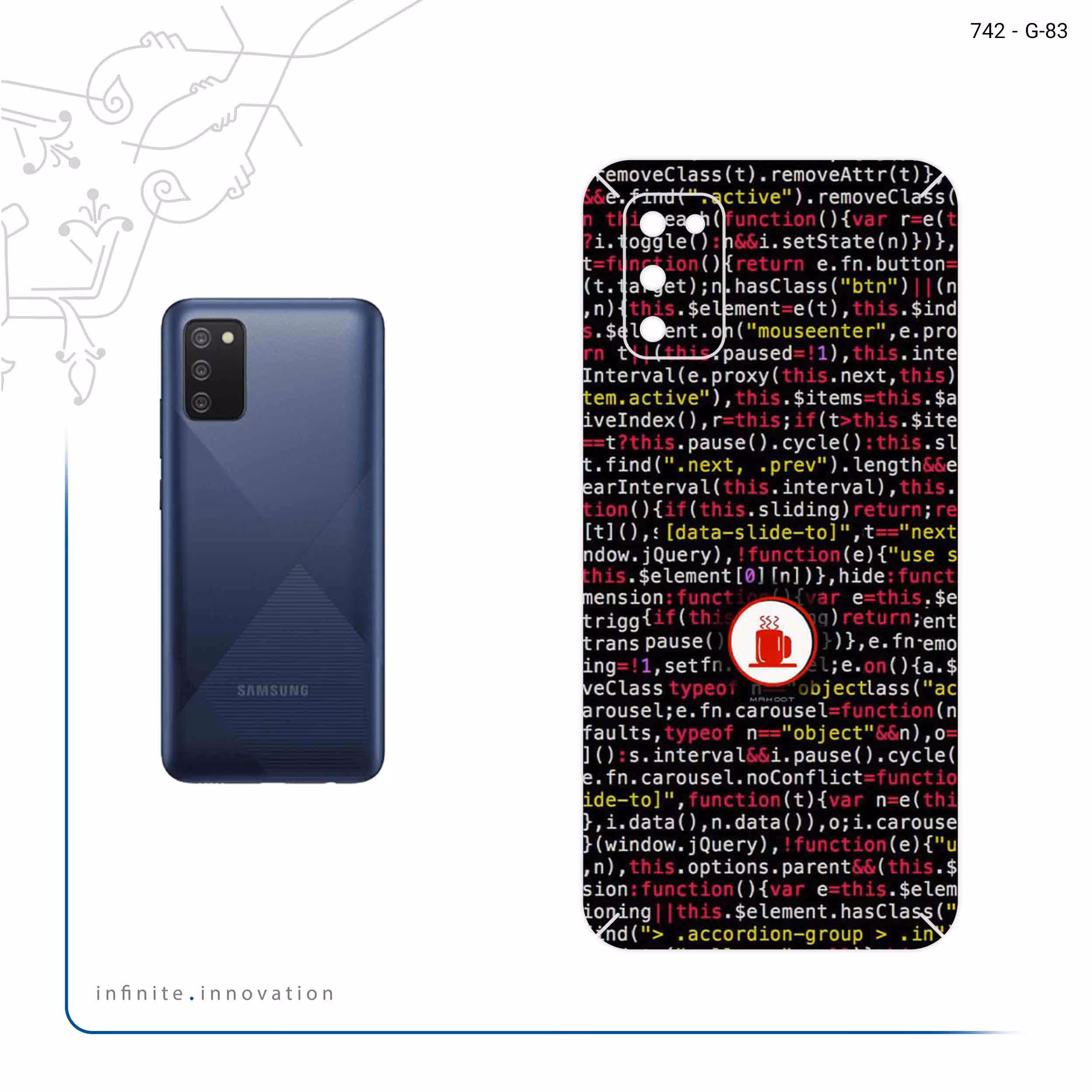 برچسب پوششی ماهوت مدل Programming 1 مناسب برای گوشی موبایل سامسونگ Galaxy M02s