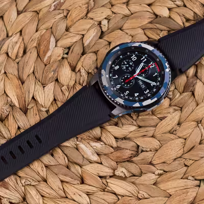 برچسب ماهوت طرح Army-Winter-Pixel مناسب برای ساعت هوشمند سامسونگ Galaxy Gear S3 Frontier