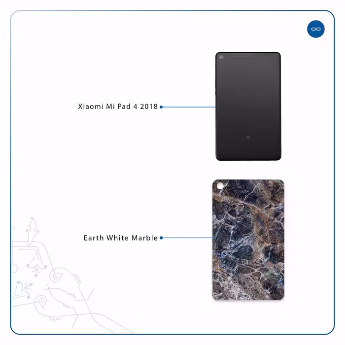 برچسب پوششی ماهوت مدل Earth-White-Marble مناسب برای تبلت شیائومی Mi Pad 4 2018
