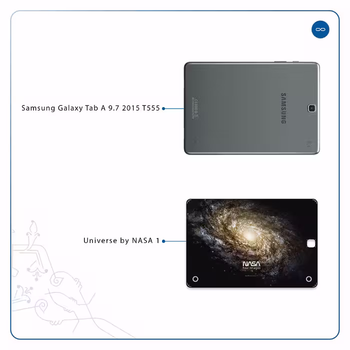 برچسب پوششی ماهوت مدل Universe-by-NASA-1 مناسب برای تبلت سامسونگ Galaxy Tab A 9.7 2015 T555