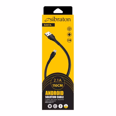 کابل تبدیل USB به microUSB سیبراتون مدل S207A طول 1.1 متر