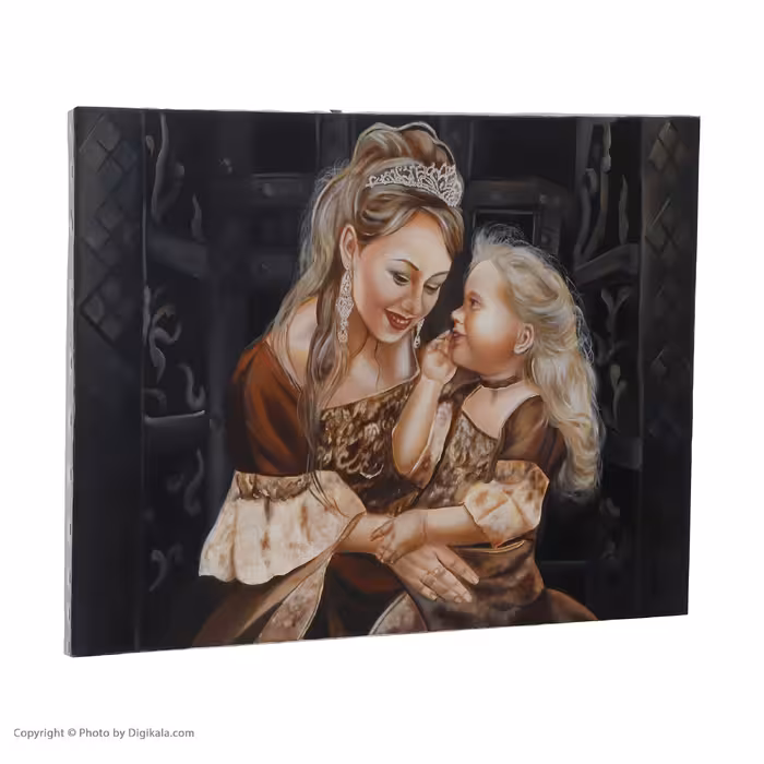 تابلو نقاشی رنگ روغن مدل مادر و کودک کد 4