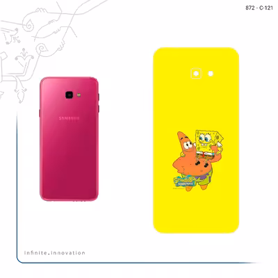 برچسب پوششی ماهوت مدل SpongeBob SquarePants مناسب برای گوشی موبایل سامسونگ Galaxy J4 Plus
