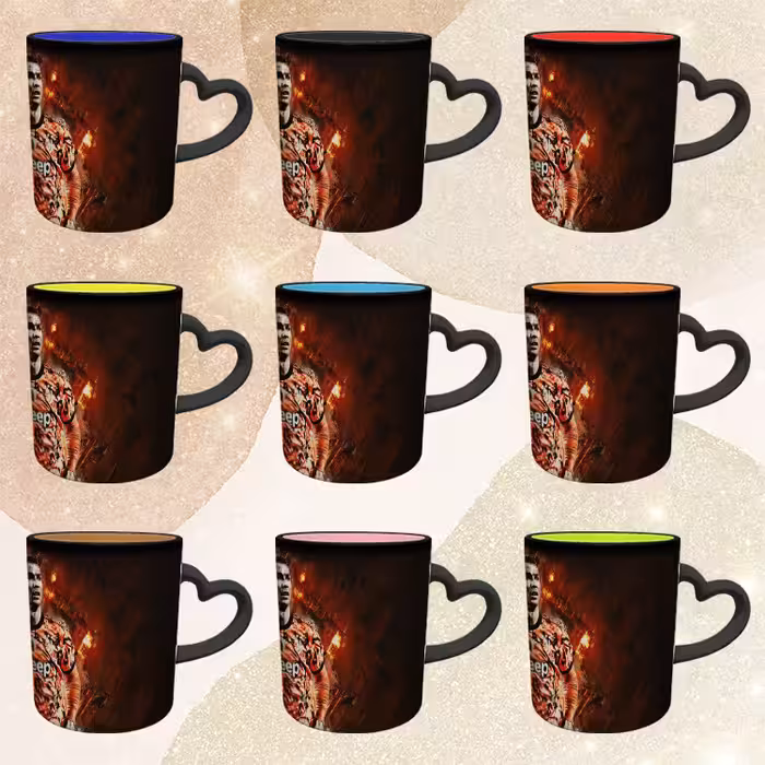 ماگ حرارتی مدل دسته قلبی طرح رونالدو کد 206