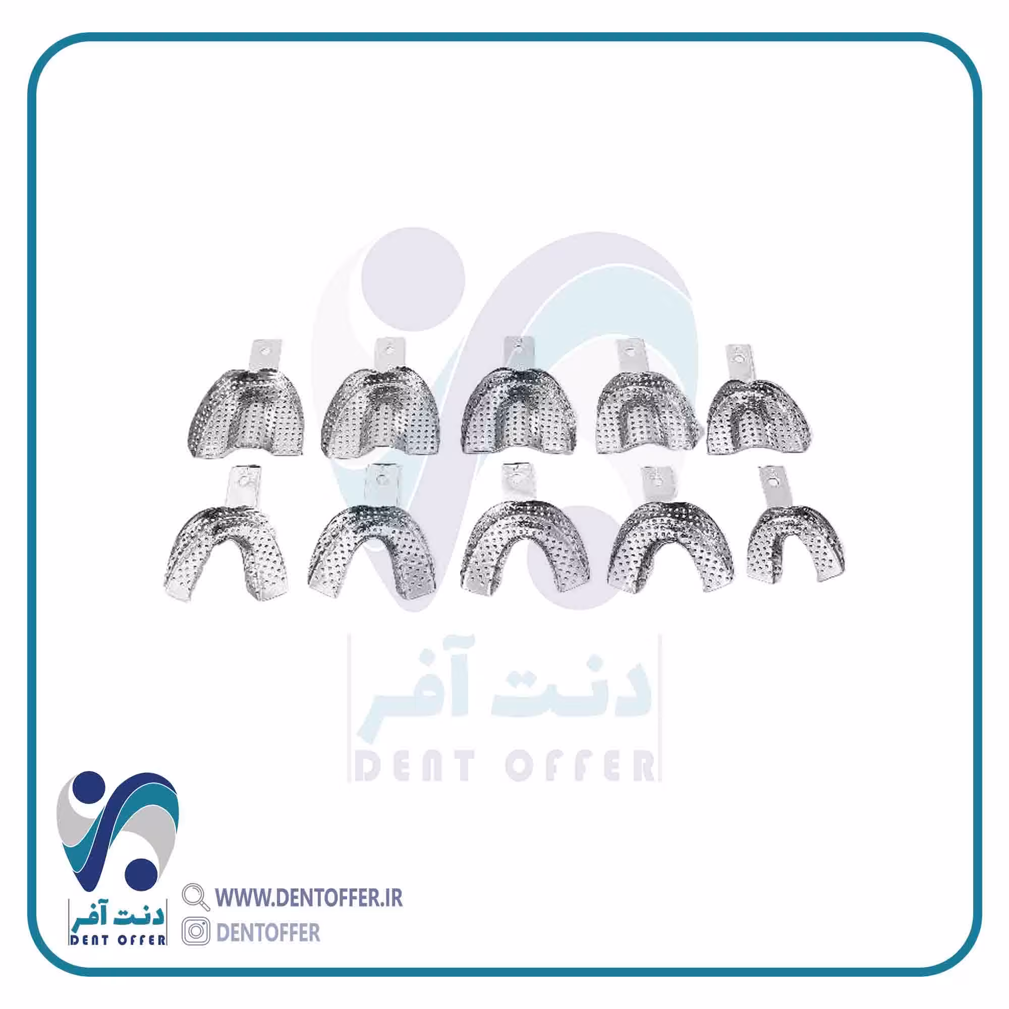 تری با دندانی ست 10 عددی بدون لبه برند جویا