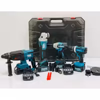 پک چهار قلو {دریل،بکس،دریل تخریب،سنگ شارژی} ماکوتا مدل TM-5TS06