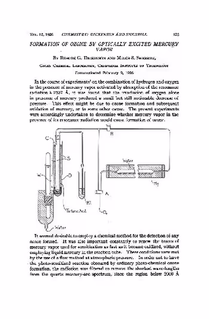 خرید و دانلود نسخه کامل کتاب Formation of Ozone by Optically Excited Mercury Vapor