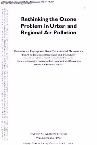 خرید و دانلود نسخه کامل کتاب Rethinking the Ozone Problem in Urban and Regional Air Pollution