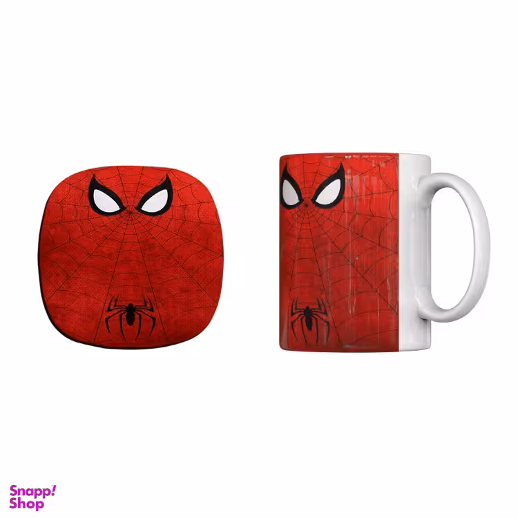 ست ماگ و زیرلیوانی کد cfp212 طرح مرد عنکبوتی