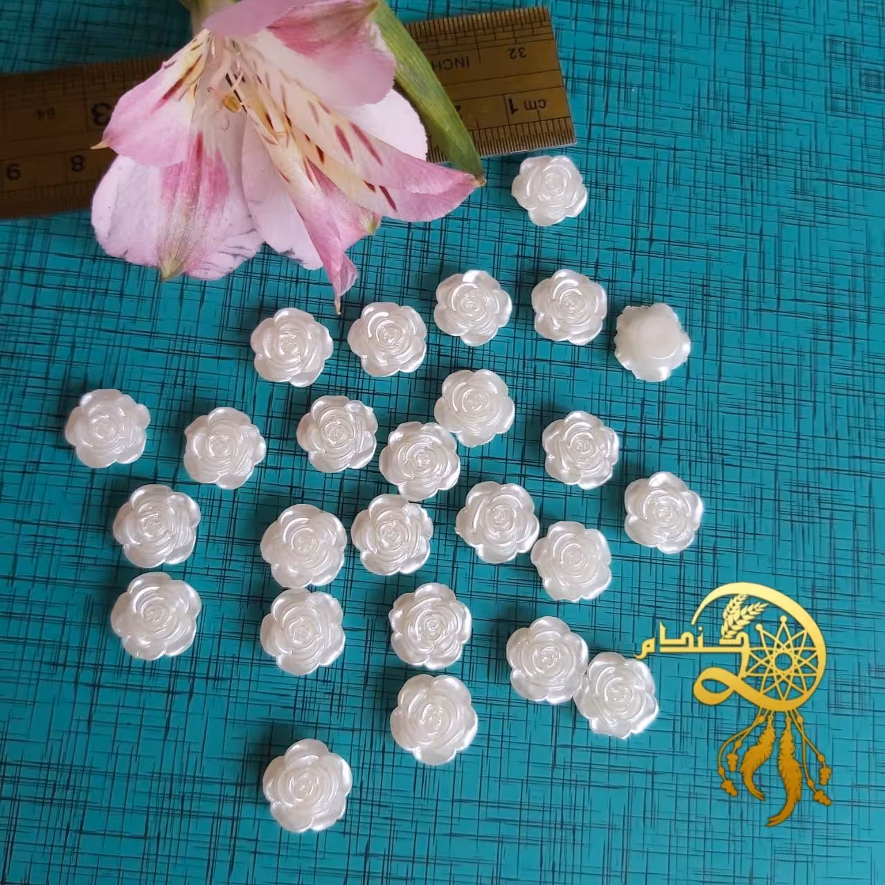 گل رز پشت صاف یک سانتی پک10عددی بدون سوراخ