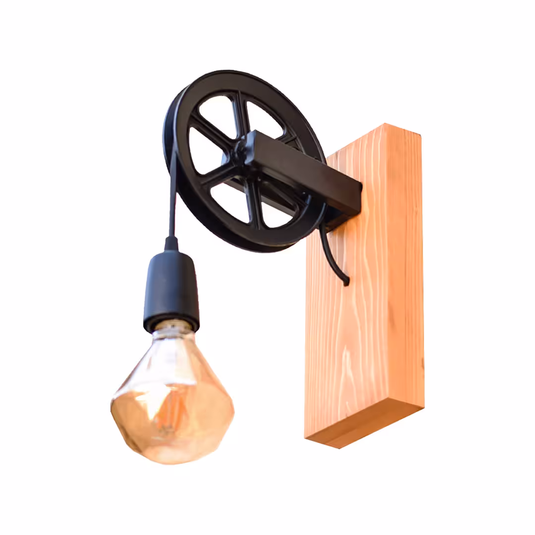 روشنایی دیواری چوب و فلز 500270