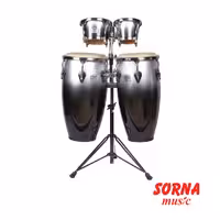 ست تومبا دولنگه با بانگو و پایه Primero Pro Oak Bongo Set Carbon Vapor پرل مدل PWC302DX-523