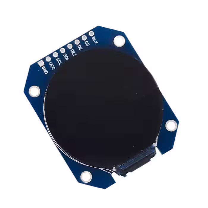نمایشگر TFT فول کالر 1.28 برد مربع با درایور GC9A01