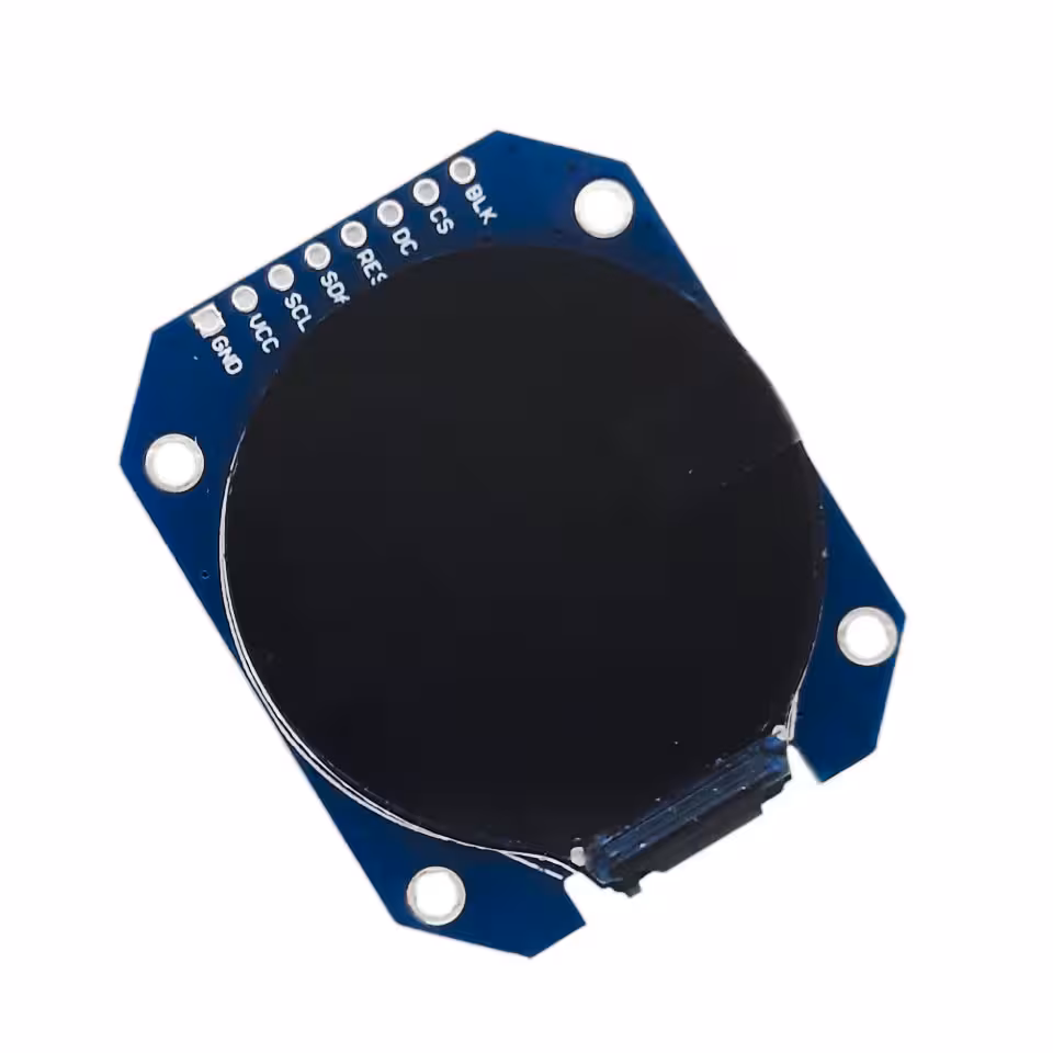 نمایشگر TFT فول کالر 1.28 برد مربع با درایور GC9A01