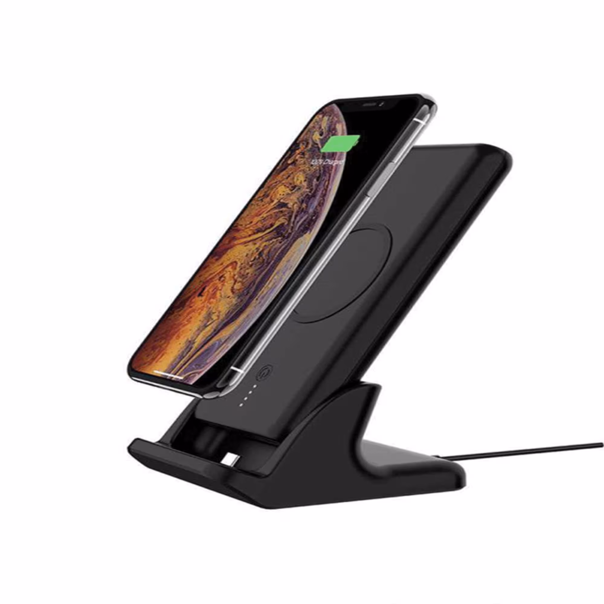 پاوربانک وایرلس سریع 2 پورته Powerology با ظرفیت 10000 میلی آمپر ساعت – مشکی