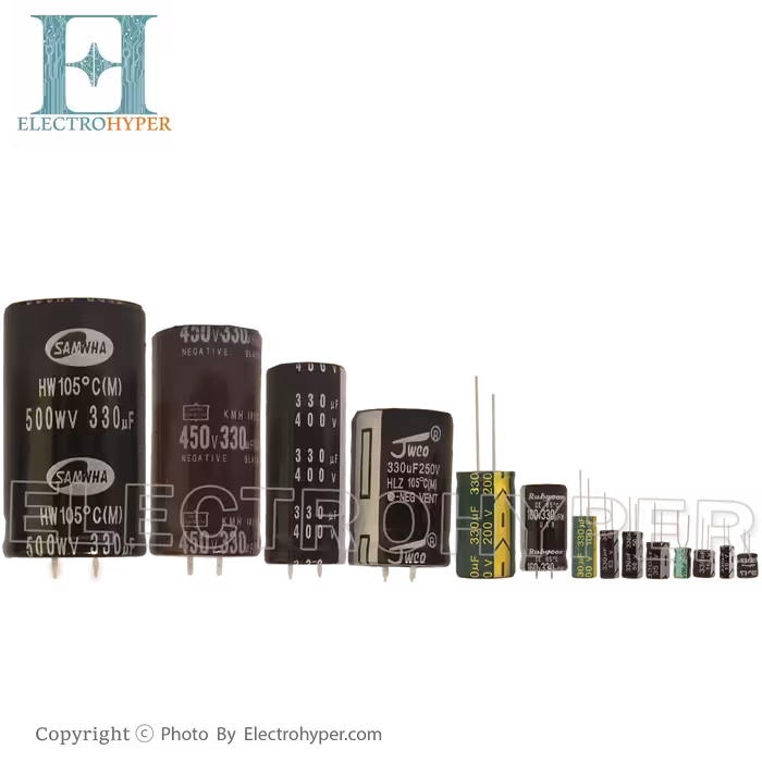 خازن الکترولیت 330 میکروفاراد