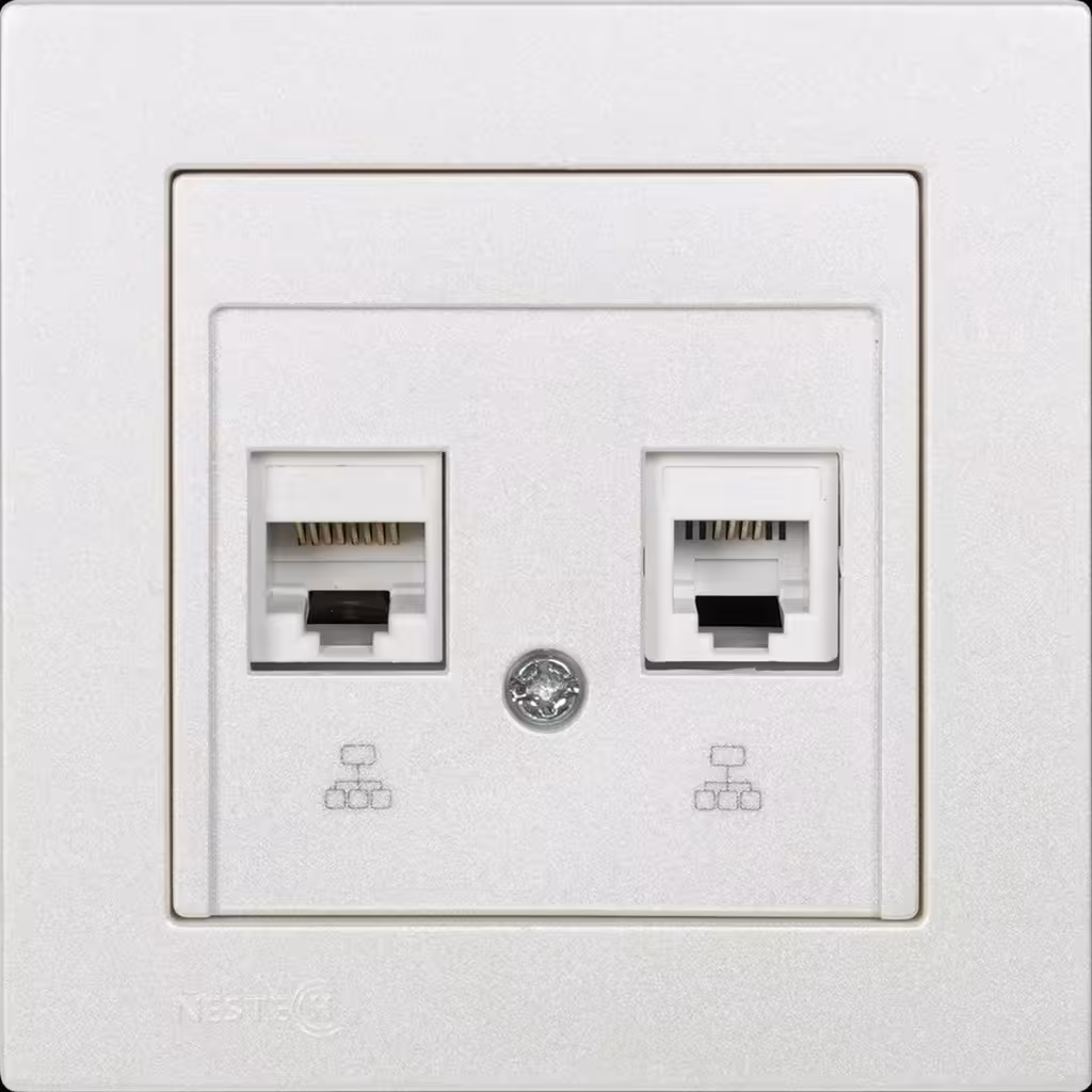 پریز شبکه دوبل نستک سری MC2 مدل MC2NT00X02