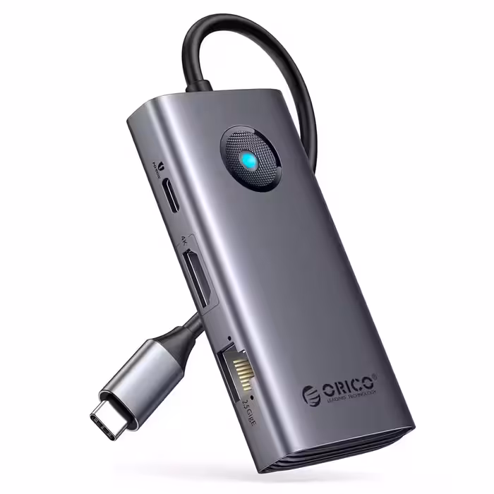 هاب تایپ سی 6 در 1 برند اوریکو PW11-6PCR-GY-EP