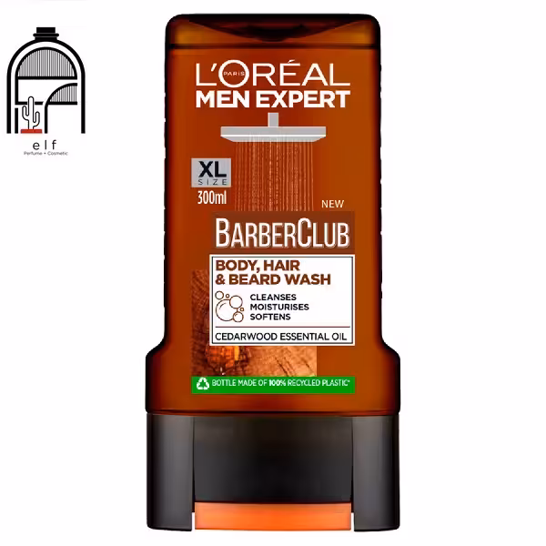 شامپو سر، صورت و بدن مردانه لورال من اکسپرت باربر کلاب 400 میل | L’Oréal Men Expert Barber Club Body, Hair & Beard Wash
