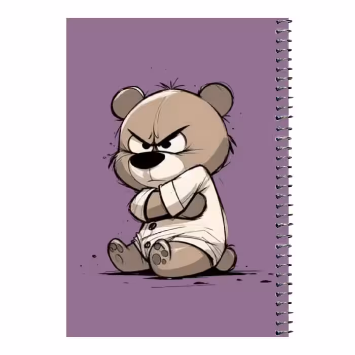 دفتر مشق 80 برگ اس جی مدل خرس عصبانی