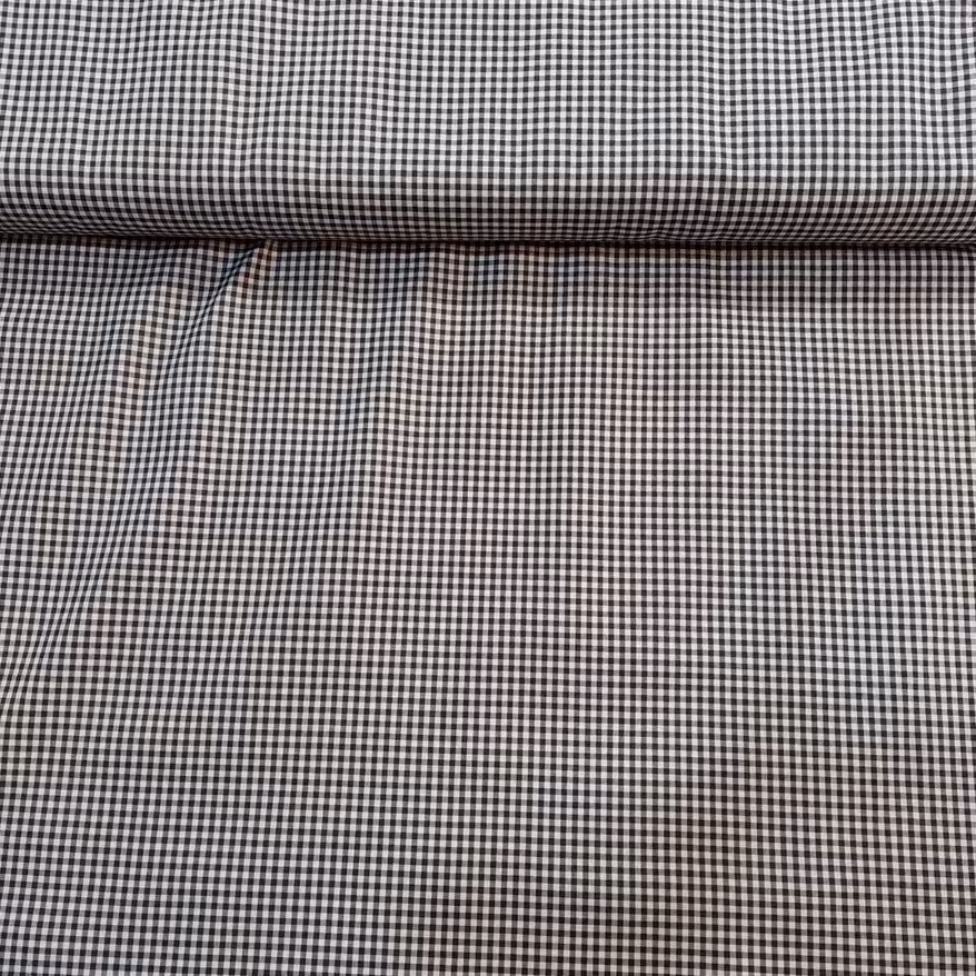 پارچه چهار خونه ای سفید مشکی عرض 150 