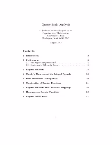 خرید و دانلود نسخه کامل کتاب Quaternionic analysis