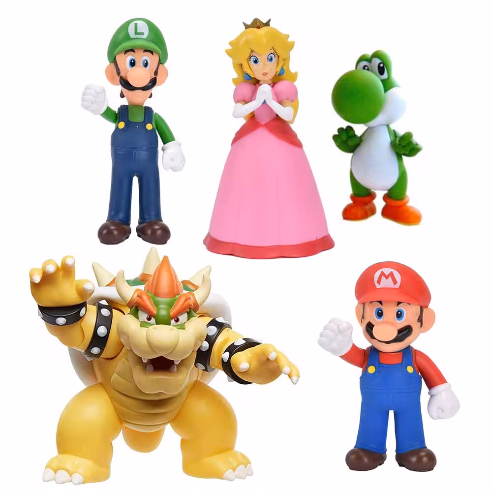 فیگور سوپر ماریو قارچ خور Super Mario مجموعه 5 عددی کد 3010145