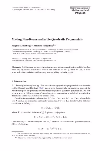 خرید و دانلود نسخه کامل کتاب Communications In Mathematical Physics - Volume 287