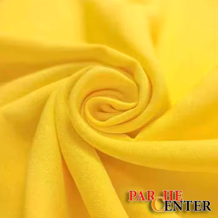 پارچه تترون زرد عرض 3 متر