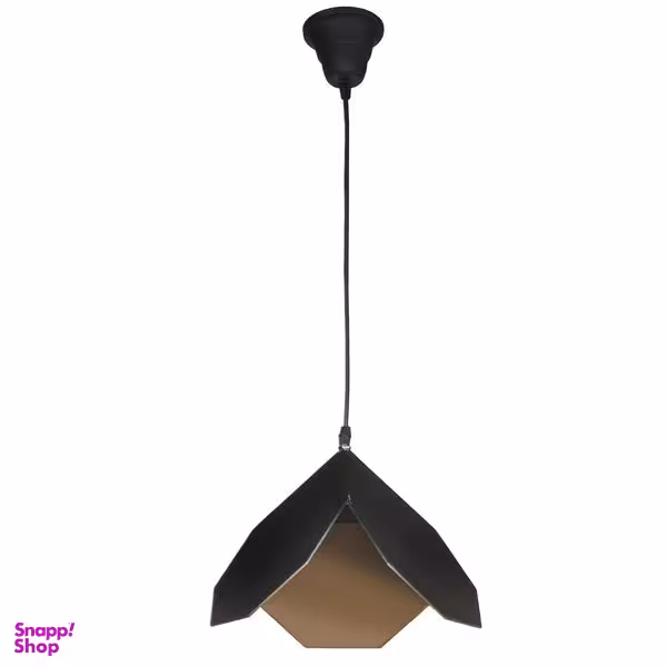 لوستر آویز تک شعله چشمه نور کد A1500/BK-G