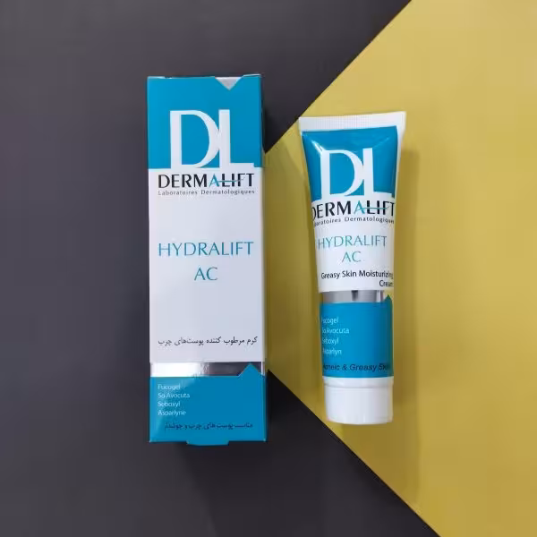 کرم ابرسان و مرطوب کننده پوست چرب هیدرالیفت ای سی درمالیفت 50 میلی لیتر Dermalift Hydralift AC Greasy Skin Moisturizing Cream 50 ml