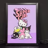 تابلو طرح شب super girl